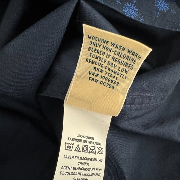 L.L. Bean Wrinkle Free Pinpoint Oxford Shirt 3X Long Sleeve Snowflake TP-2911 - Picture 8 of 8